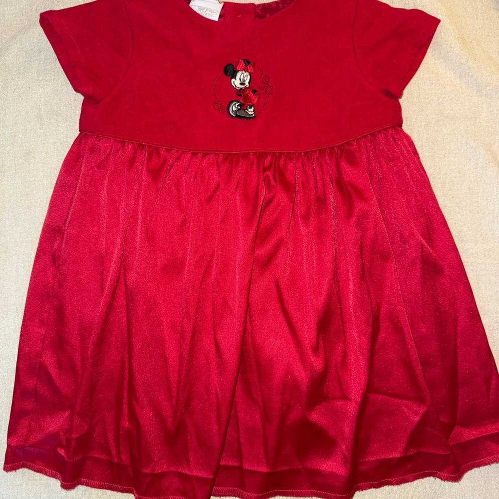 Disney Red Kids Dress with Character Design